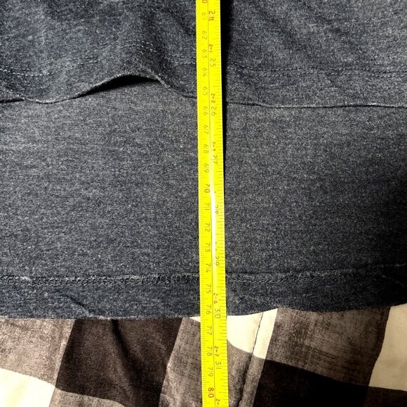 Syracuse Orange Oversized 3/4 Sleeve Shirt Pressbox 3X Cotton/Poly Blend Charcoa - Picture 5 of 6